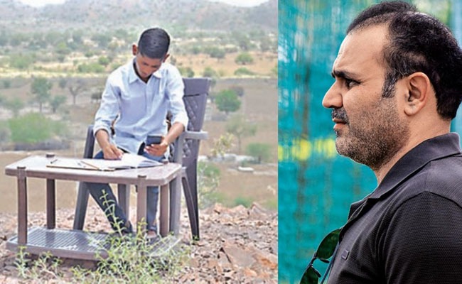 गांव में नहीं था नेटवर्क, तो छात्र पहाड़ पर चढ़कर करता है पढ़ाई, सहवाग ने बढ़ाया मदद का हाथ