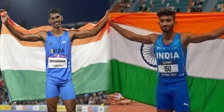 लंबी कूद में मुरली श्रीशंकर ने स्वर्ण और जेसविन एल्ड्रिन ने जीता रजत पदक