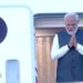 स्वदेश लौटने पर प्रधानमंत्री मोदी का भव्य स्वागत